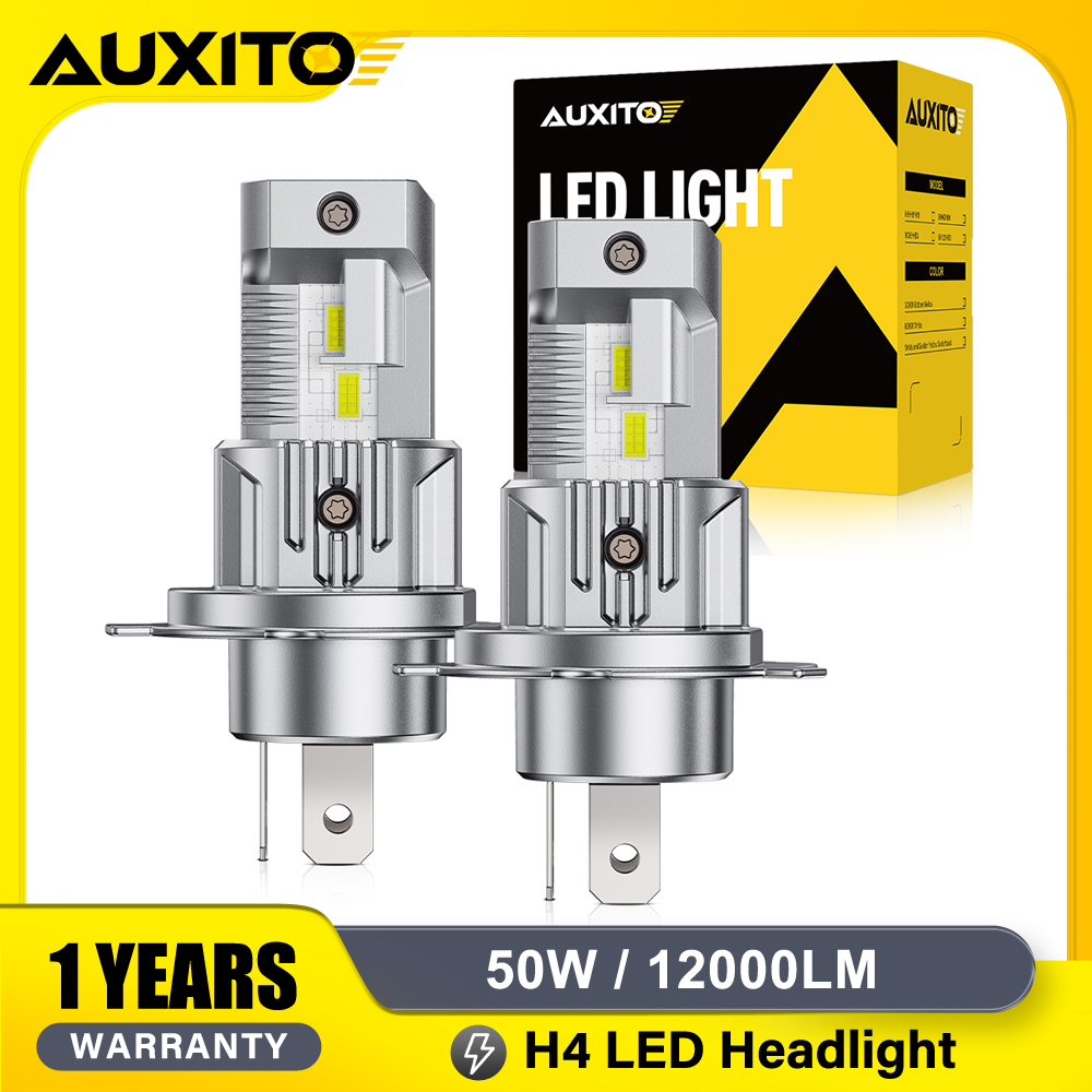 Led Headlight 6500K White 12000Lm - AUXITO 2 Buah Lampu LED 50W