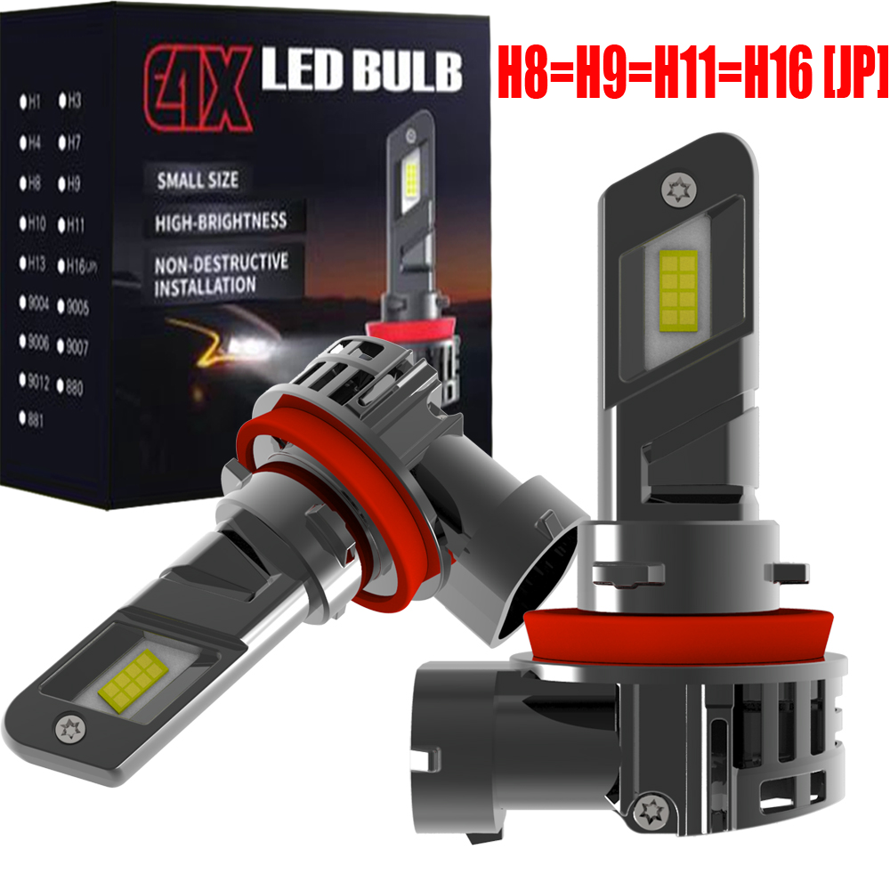 Led Headlight Bulb Canbus Error Free - 2pcs 55W H8 H9 H11 H16JP