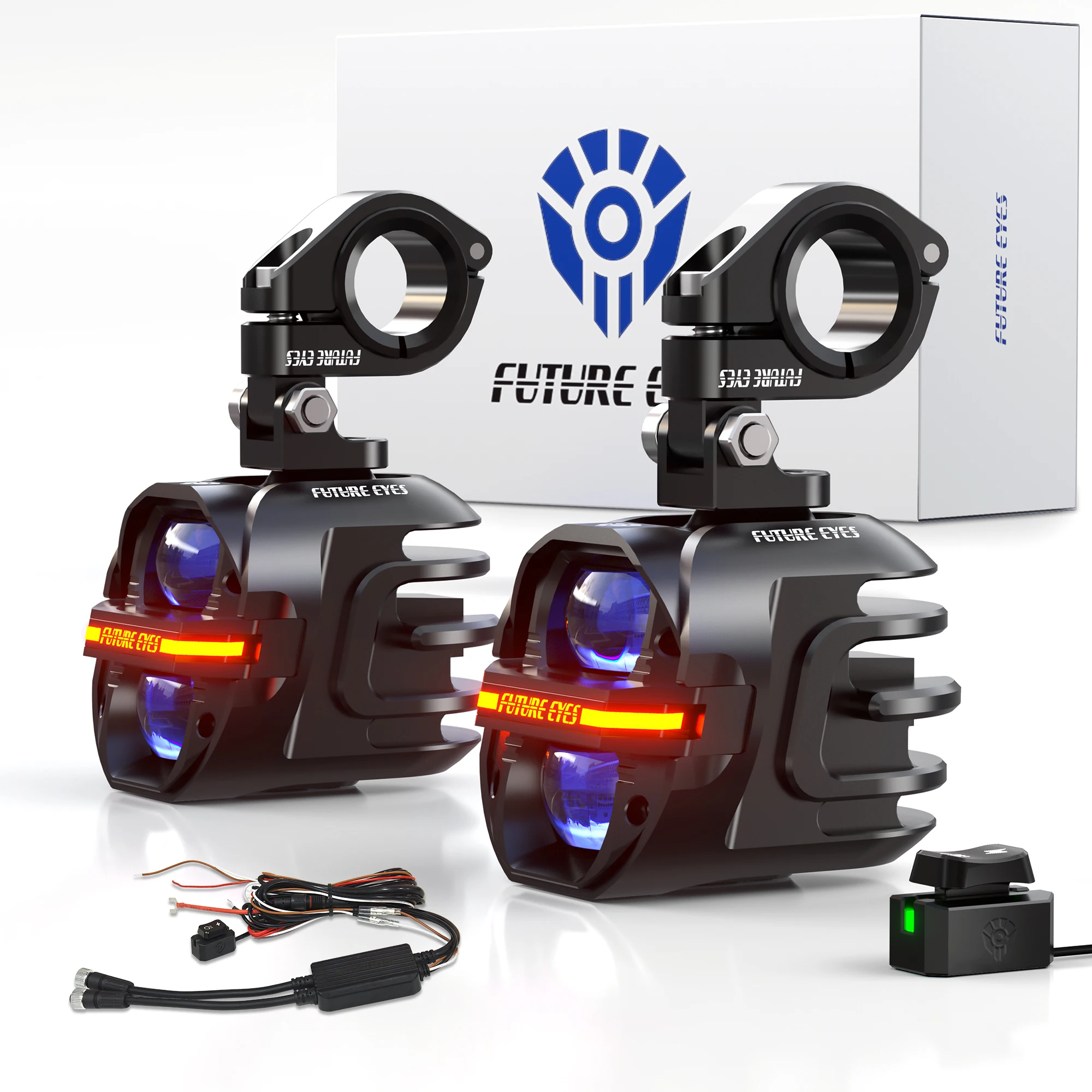 Led Headlight 6500K White 12000Lm - Lampu Kabut Motor LED Future Eyes
