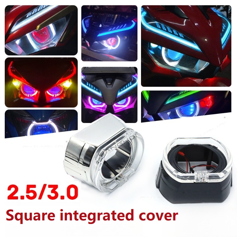 Laser Led Headlight Projector Lens - 2 Buah Lampu Depan Penutup Proyektor