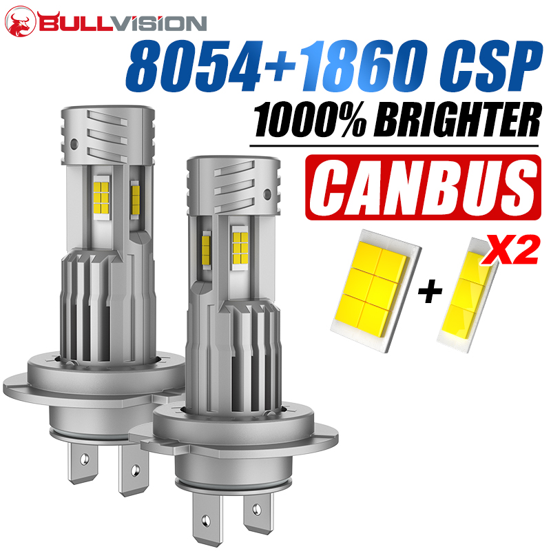 Led Headlight Bulb Canbus Error Free - 2x Kit Lampu Depan LED H7