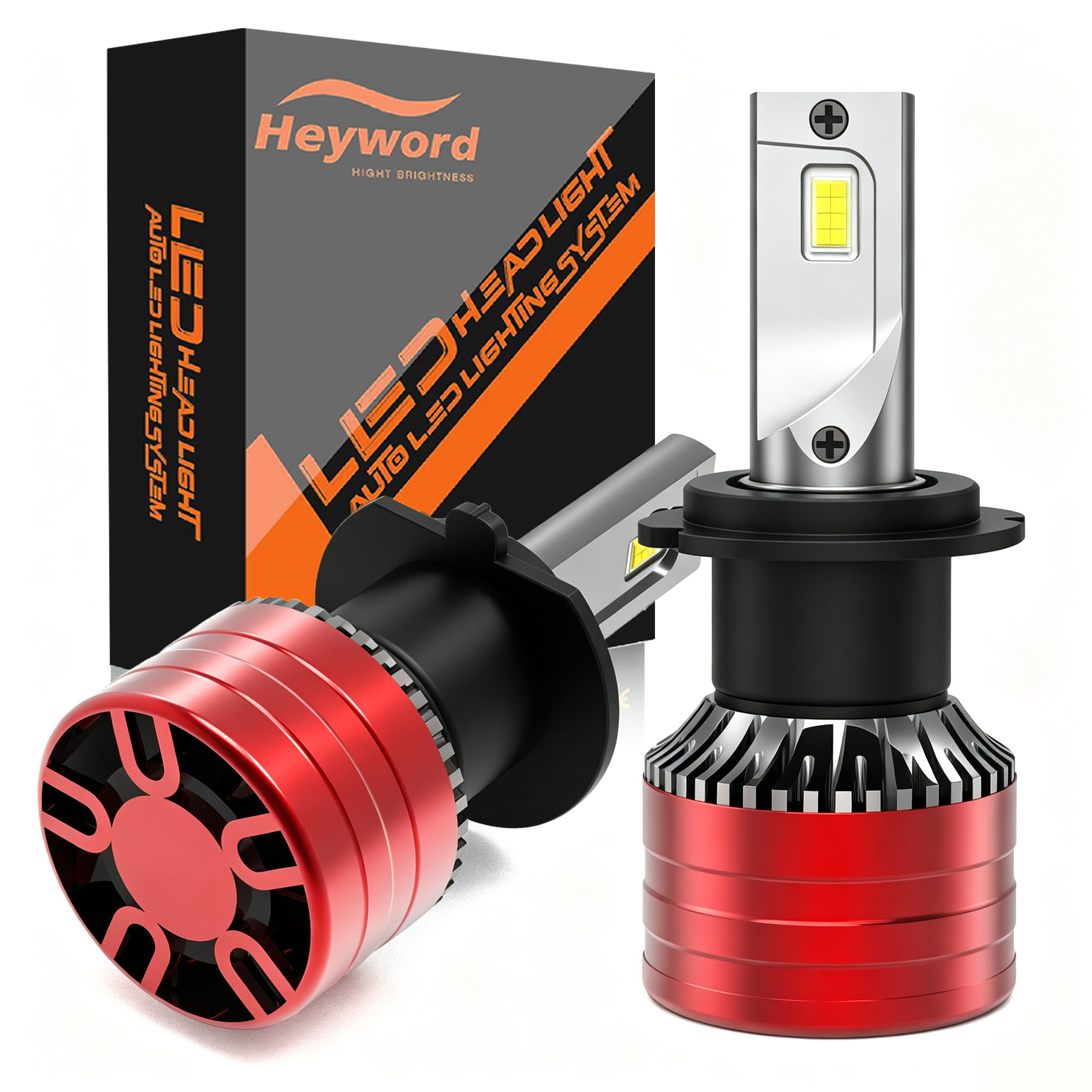 Led Headlight H4 Hi Lo 120W - 2x Lampu Depan LED Heyword H4
