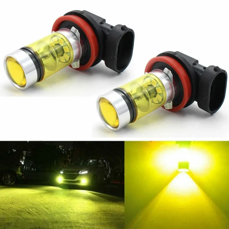 Led Fog Light H11 3000K Yellow - 2 buah lampu kabut LED H8