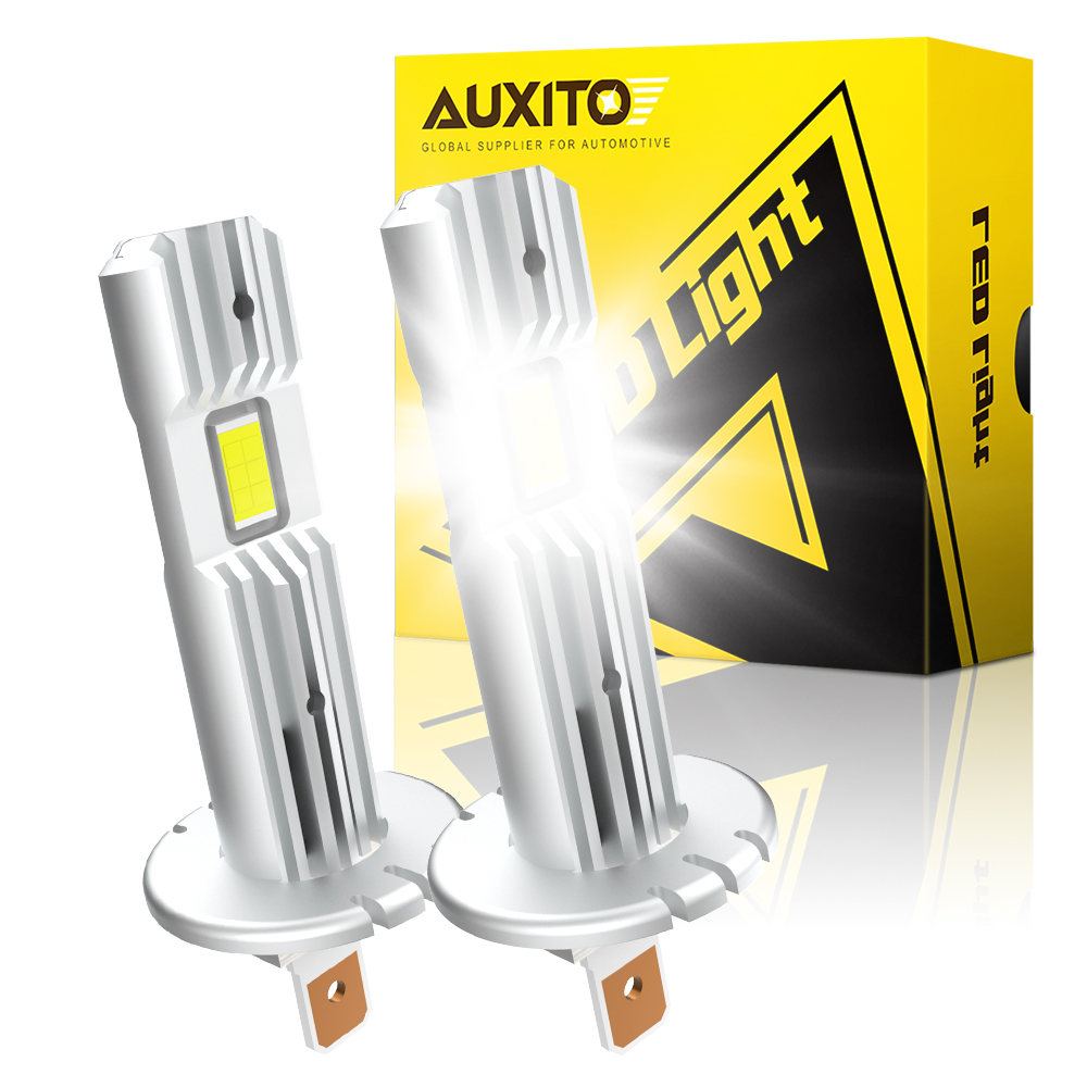 Led Headlight 6500K White 12000Lm - AUXITO 2 buah 12000LM H1 lampu