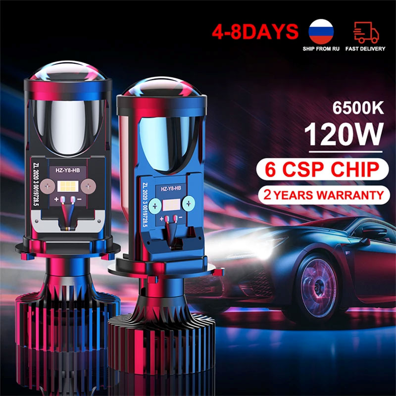Led Headlight H4 Hi Lo 120W - Y6D H4 lampu depan LED Canbus