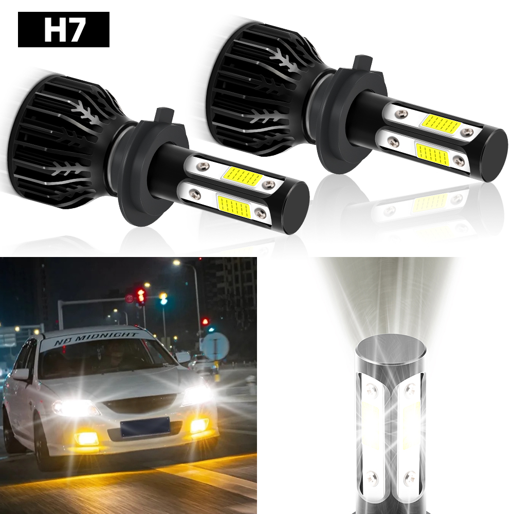 Led Headlight 6500K White 12000Lm - 2 Buah Bohlam Lampu Depan LED