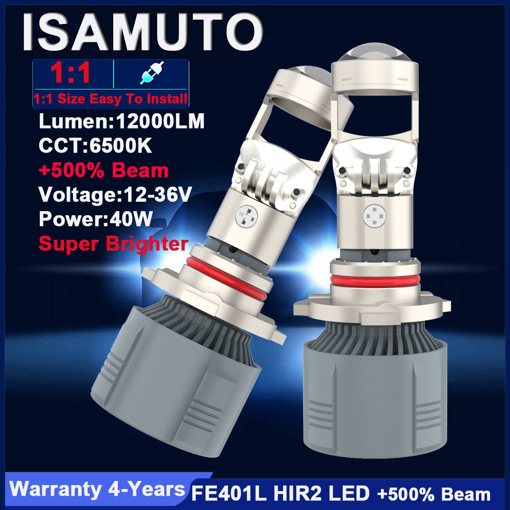 Led Headlight 6500K White 12000Lm - ISAMUTO FE401L HIR2 9012 PX22d 12-36V