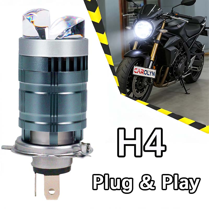 Motorcycle Led Headlight Bulb H4 - Lampu Proyektor LED Mini H4 Bi