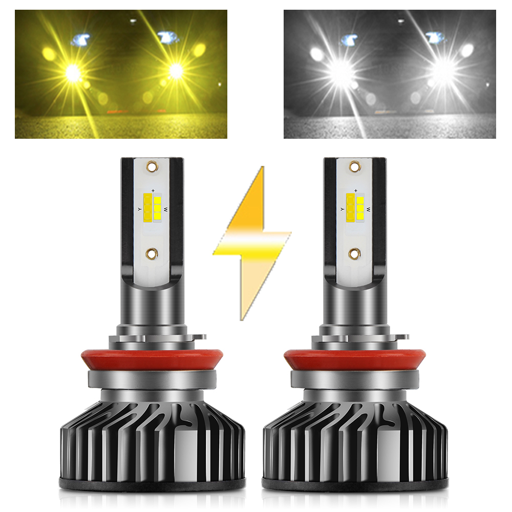 Led Fog Light H11 3000K Yellow - BraveWAY lampu sorot LED H11, bohlam