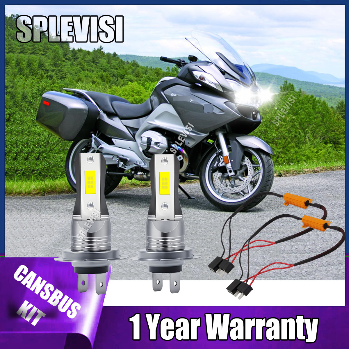 Led Headlight Bulb Canbus Error Free - H7 Bohlam Lampu Depan Sepeda Motor