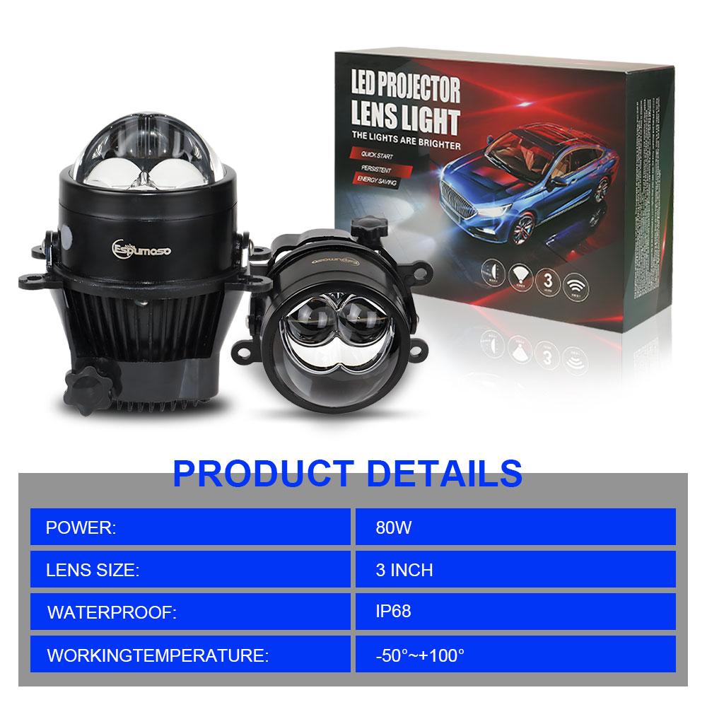 1/2 buah, Lensa Proyektor LED  - Laser Led Headlight Projector Lens ulasan dan harga