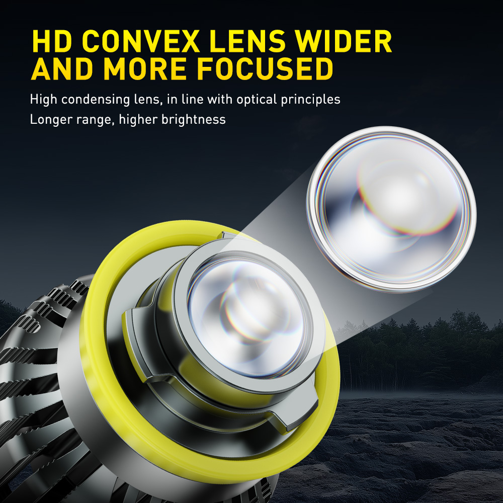 2 Buah Lensa Laser AUXITO Mobi - Led Fog Light H11 3000K Yellow ulasan dan harga