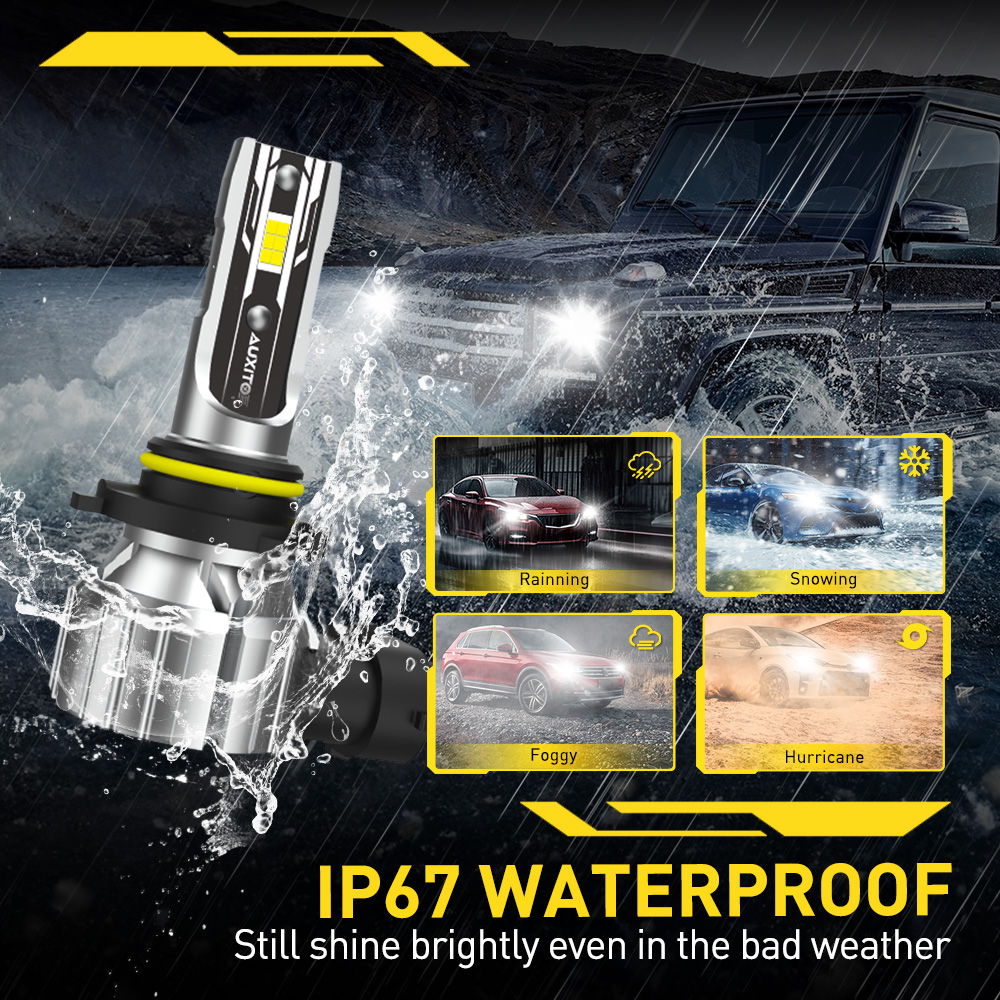 AUXITO 2 Buah Lampu Kabut LED  - Car Led Headlight 9005 9006 ulasan dan harga