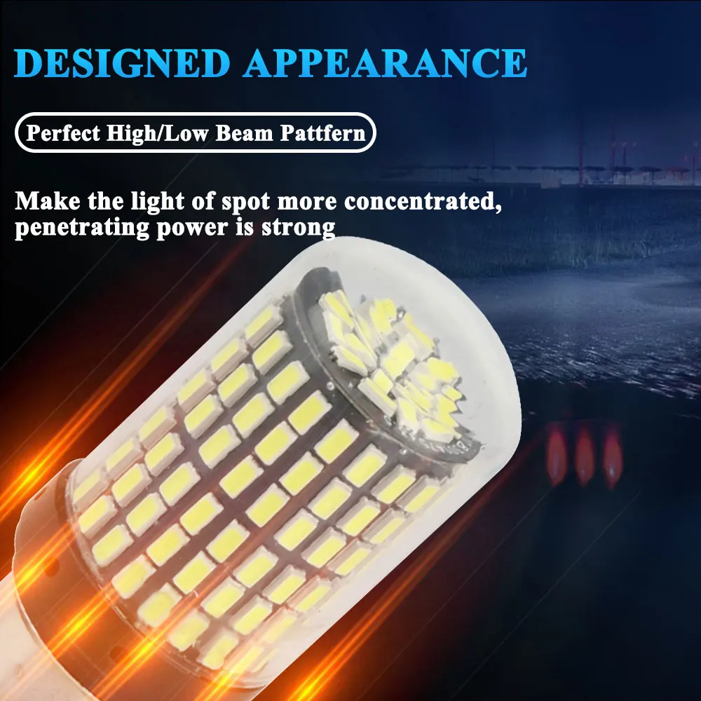 1PCS Lampu LED H4 BA20D H6 P15 - Motorcycle Led Headlight Bulb H4 ulasan dan harga
