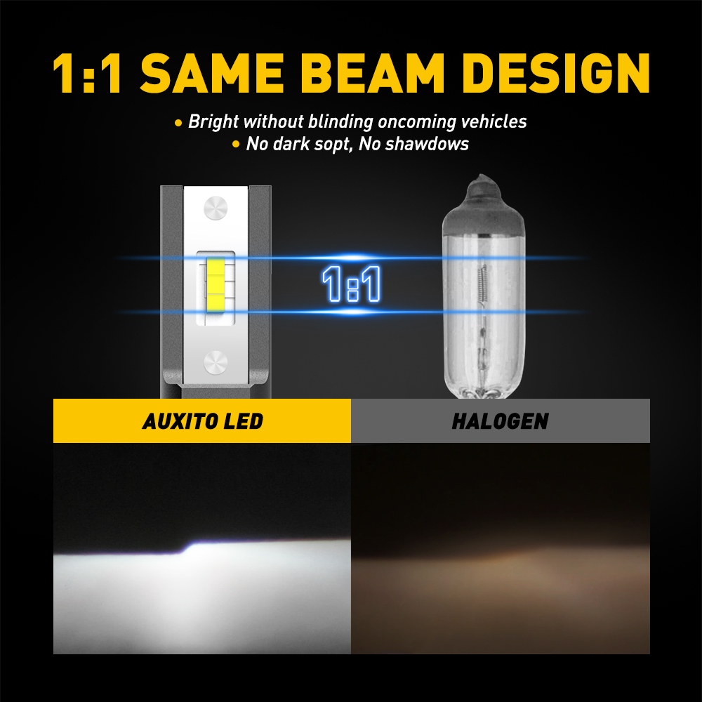 AUXITO 2Pcs 12000LM H8 H11 H9  - Led Headlight 6500K White 12000Lm ulasan dan harga