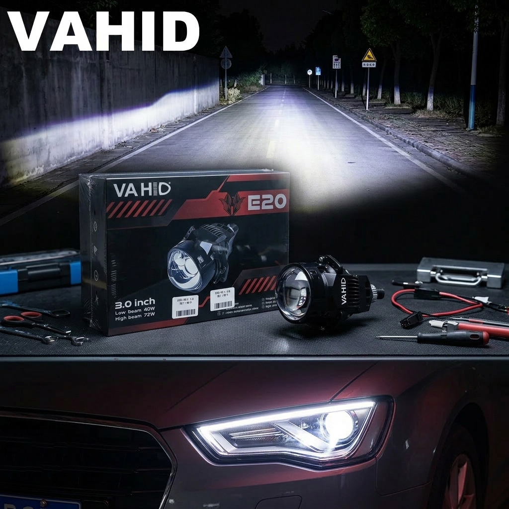 VAHID E20 2pcs 3 Inch Bi LED P - Laser Led Headlight Projector Lens ulasan dan harga