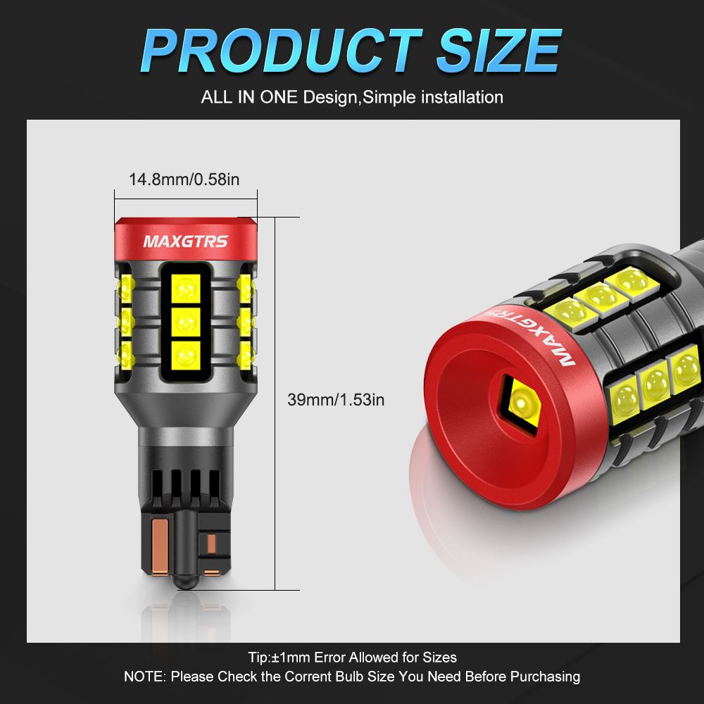 MAXGTRS 2x T15 LED Lampu Rem M - Led Tail Light Bulb Canbus ulasan dan harga