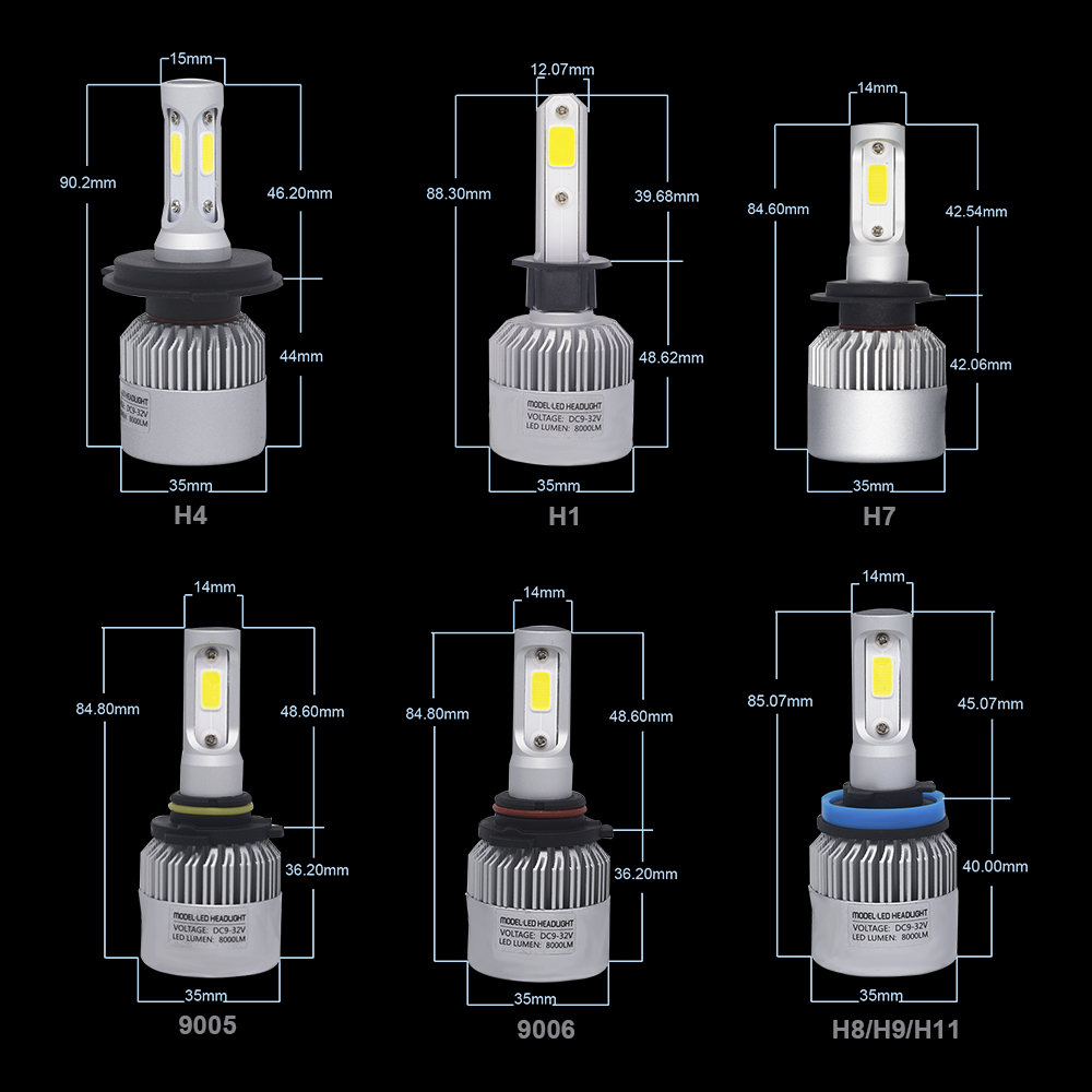 YHKOMS H4 LED H7 H1 H3 H8 H9 H - Car Led Bulb H1 H3 H8 H11 ulasan dan harga