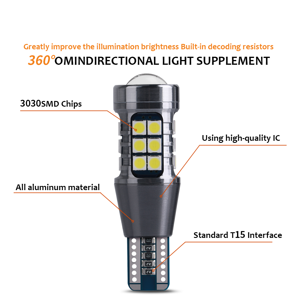 Oprah 2 buah T15 W16W Led Canb - Led Tail Light Bulb Canbus ulasan dan harga