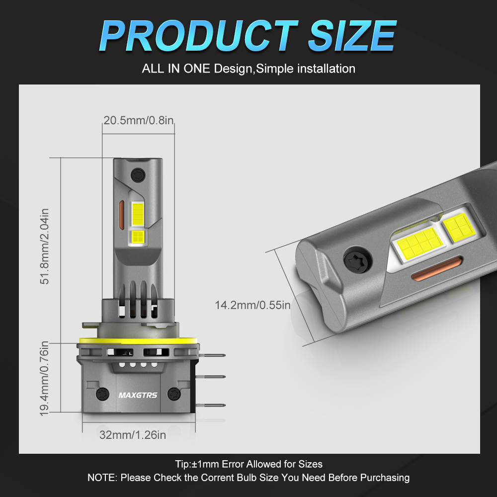 2 buah lampu depan LED H15 CAN - Led Headlight Bulb Canbus Error Free ulasan dan harga