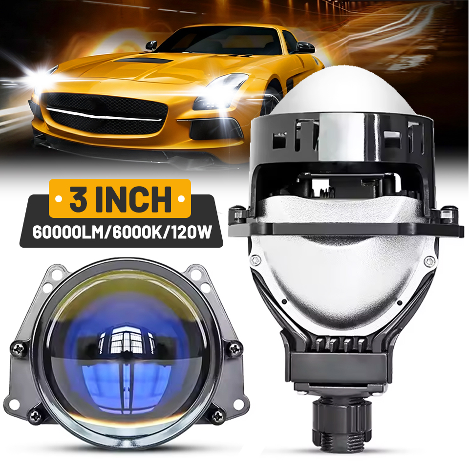 2PCS Lensa Proyektor Bi LED 3  - Bi Led Projector Lens 3 Inch ulasan dan harga