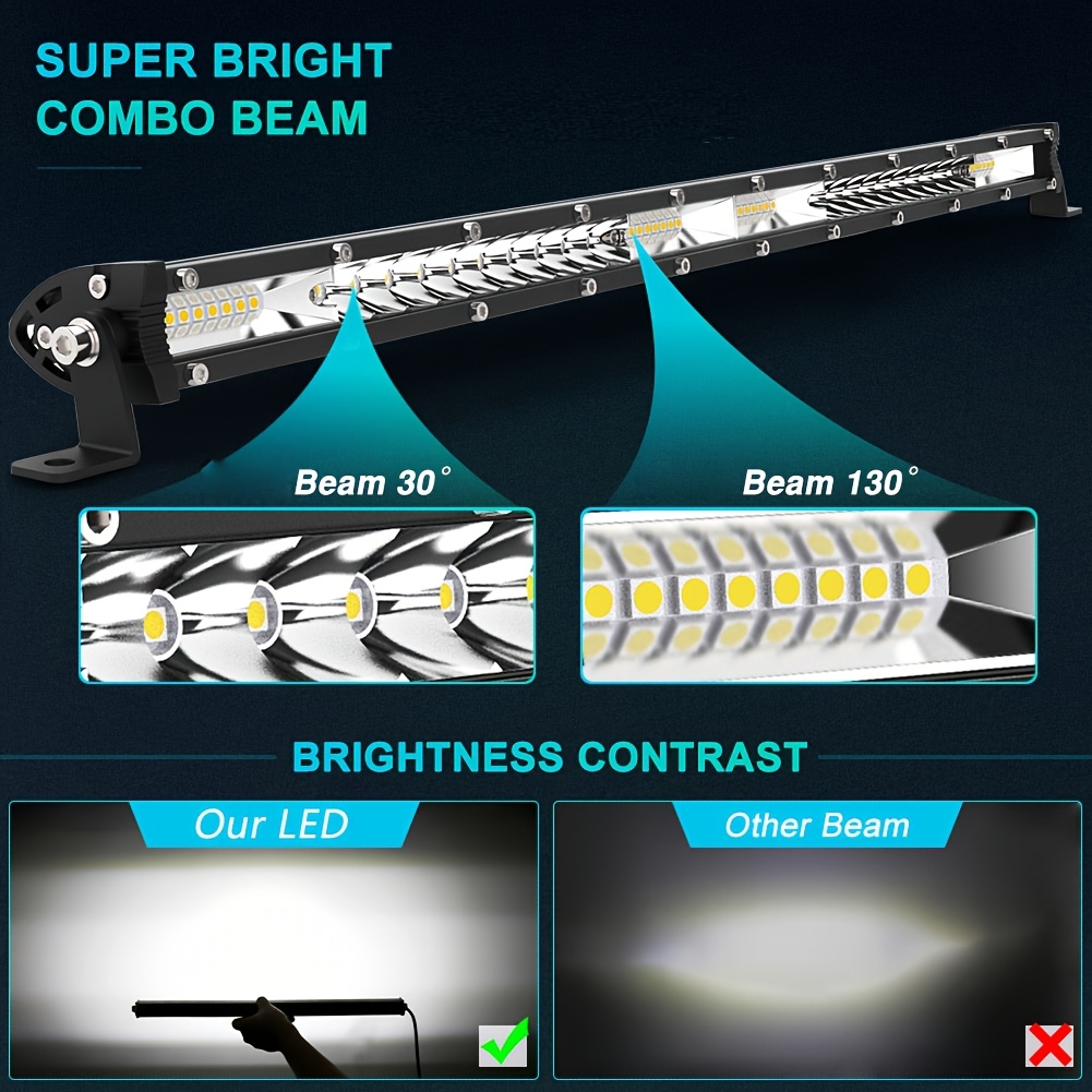 Lampu Kerja LED Slim Single Ro - Led Work Light Bar 12 Inch Offroad ulasan dan harga
