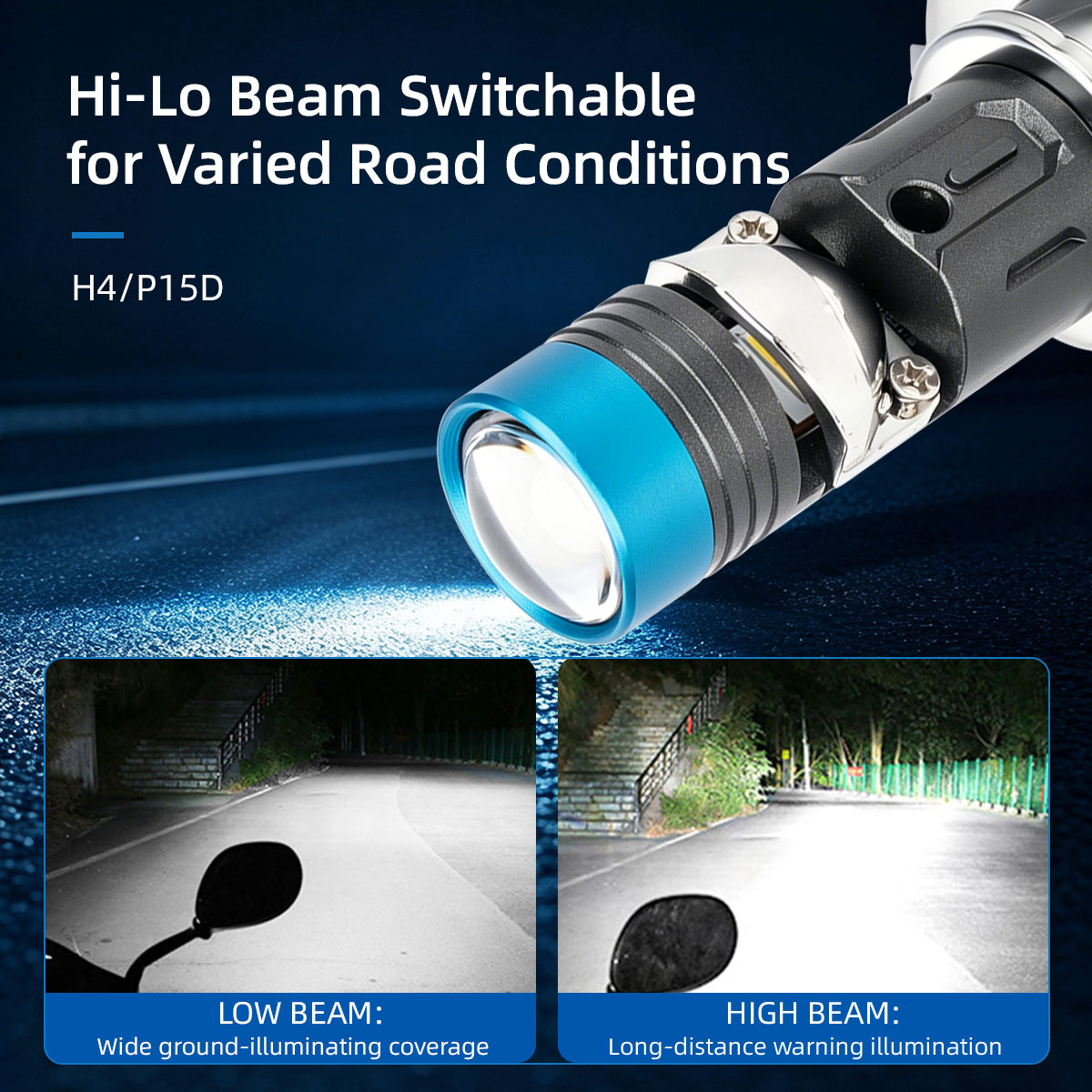 Lampu LED H4 P15D untuk Motor, - Motorcycle Led Headlight Bulb H4 ulasan dan harga