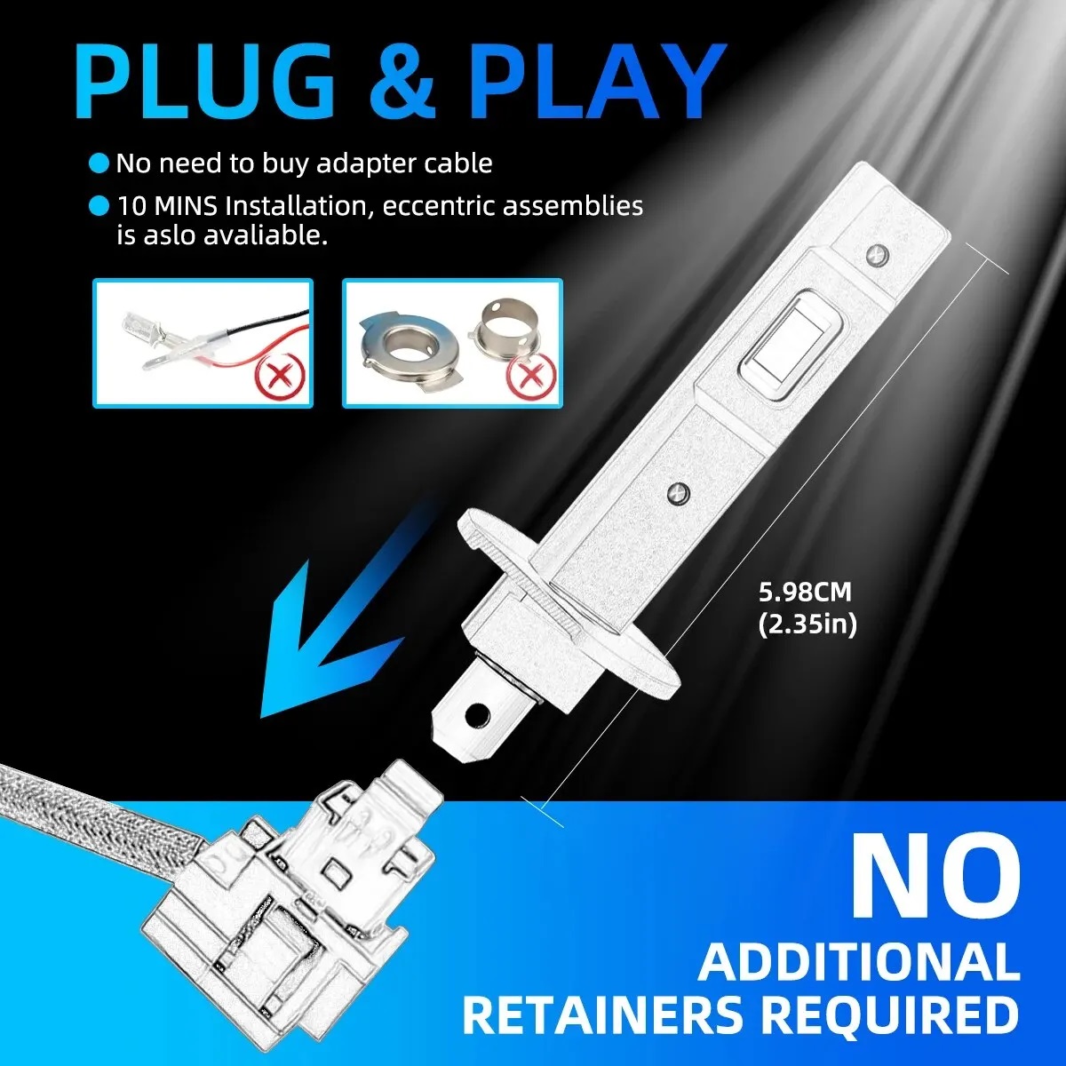 Lampu kabut LED mobil, 2 buah  - Led Headlight Bulb H7 20000Lm ulasan dan harga