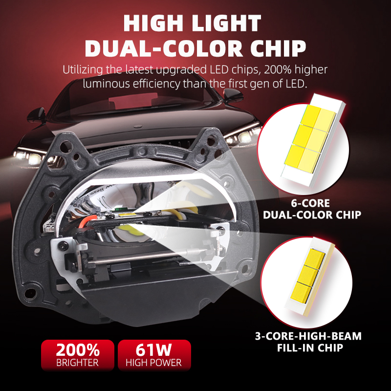 Lensa Proyektor Mobil Bi LED N - Car Led Headlight 9005 9006 ulasan dan harga