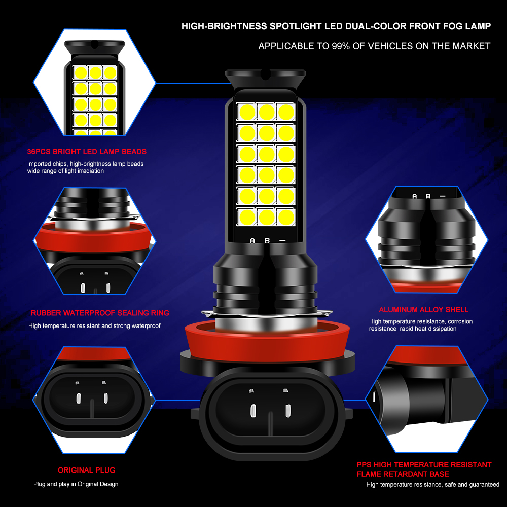 1 Buah Lampu Kabut Mobil 36LED - Car Led Headlight 9005 9006 ulasan dan harga