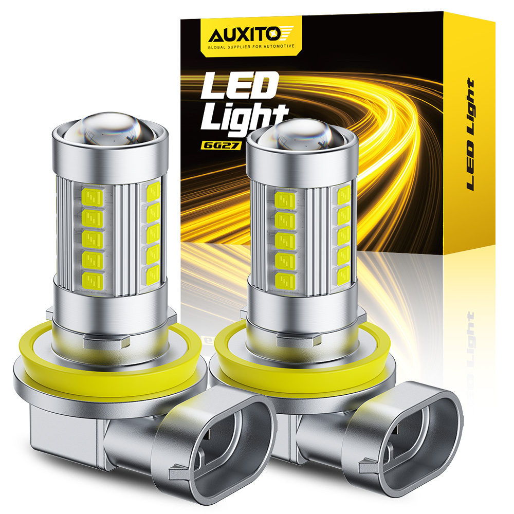 AUXITO 2x Lampu Kabut LED Mini - Led Fog Light H11 3000K Yellow ulasan dan harga