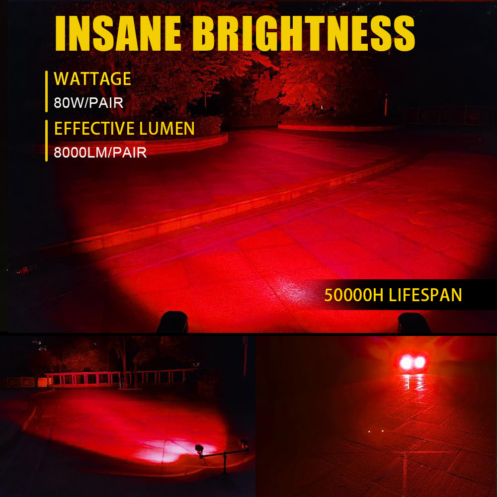 Lampu LED 3 Inci Bar Merah Hij - Led Work Light Bar 12 Inch Offroad ulasan dan harga