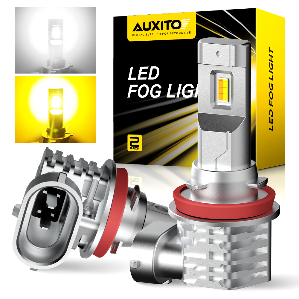 AUXITO lampu kabut LED, lampu  - Led Fog Light H11 3000K Yellow ulasan dan harga