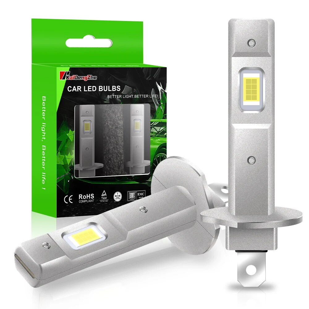 Lampu depan LED H1 mobil, bohl - Led Headlight 6500K White 12000Lm ulasan dan harga