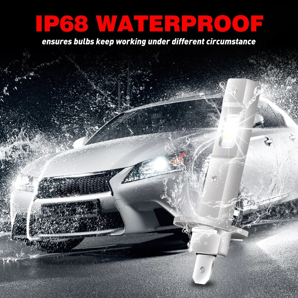 Lampu depan LED H1 mobil, bohl - Led Headlight 6500K White 12000Lm ulasan dan harga