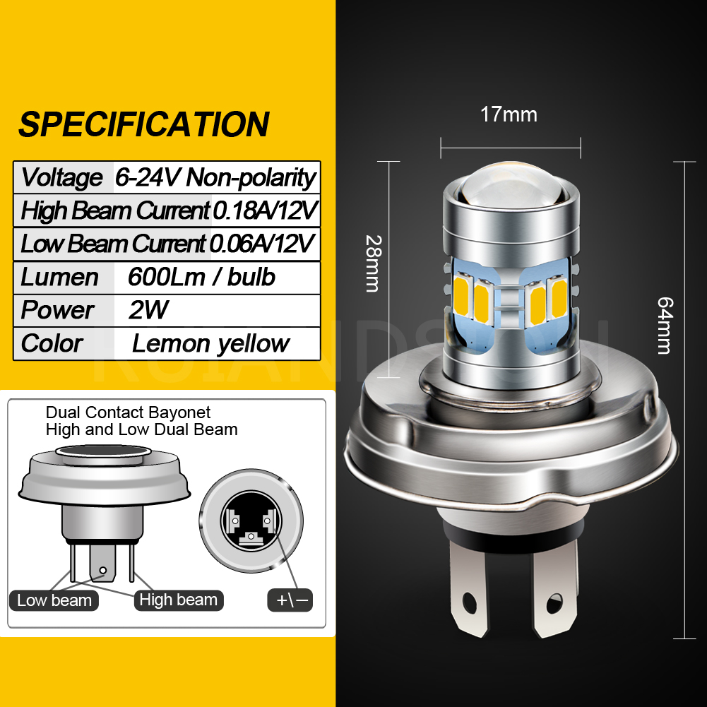 P45T Lampu Depan LED LED 6V 12 - Motorcycle Led Headlight Bulb H4 ulasan dan harga