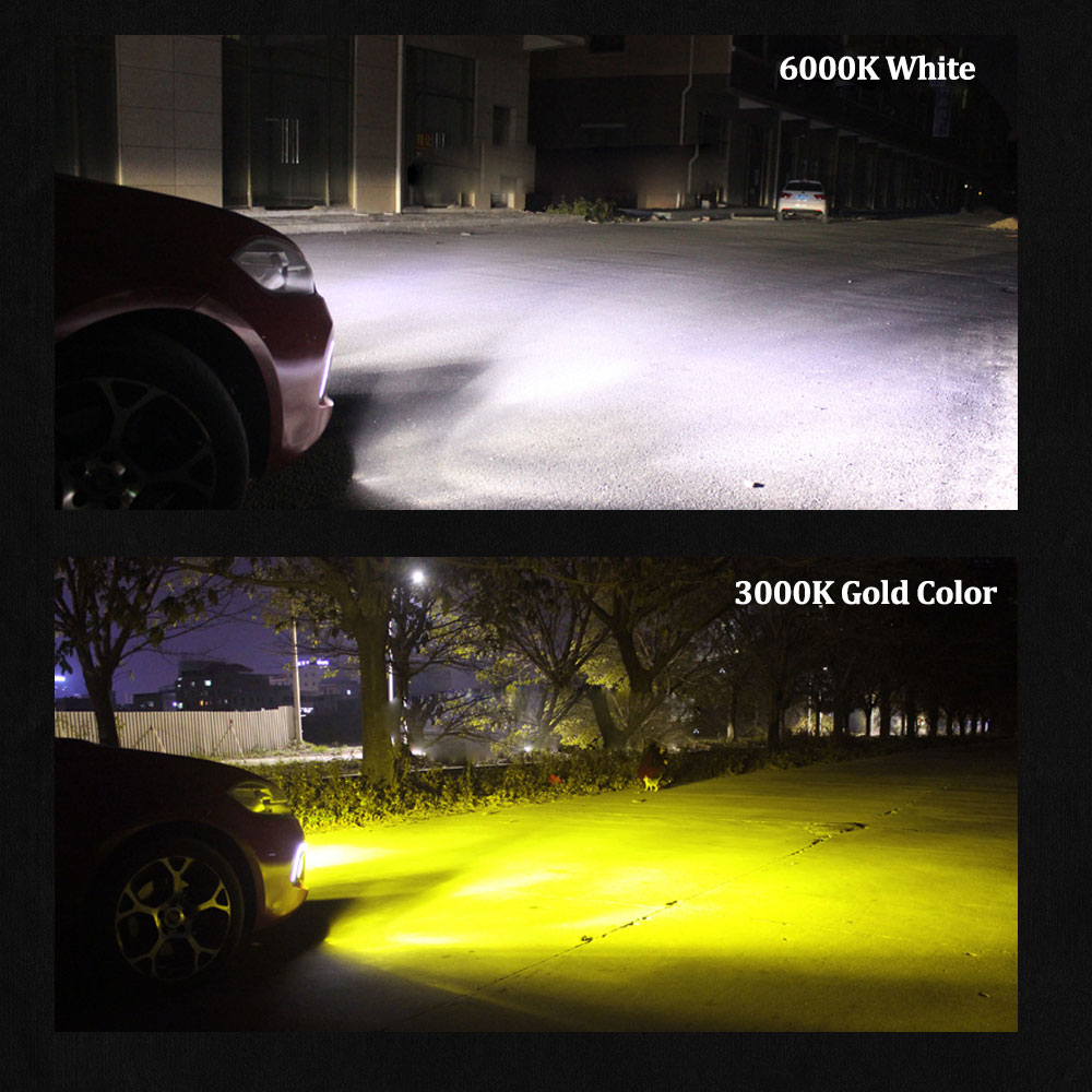 AUXITO lampu kabut LED H11, bo - Led Fog Light H11 3000K Yellow ulasan dan harga