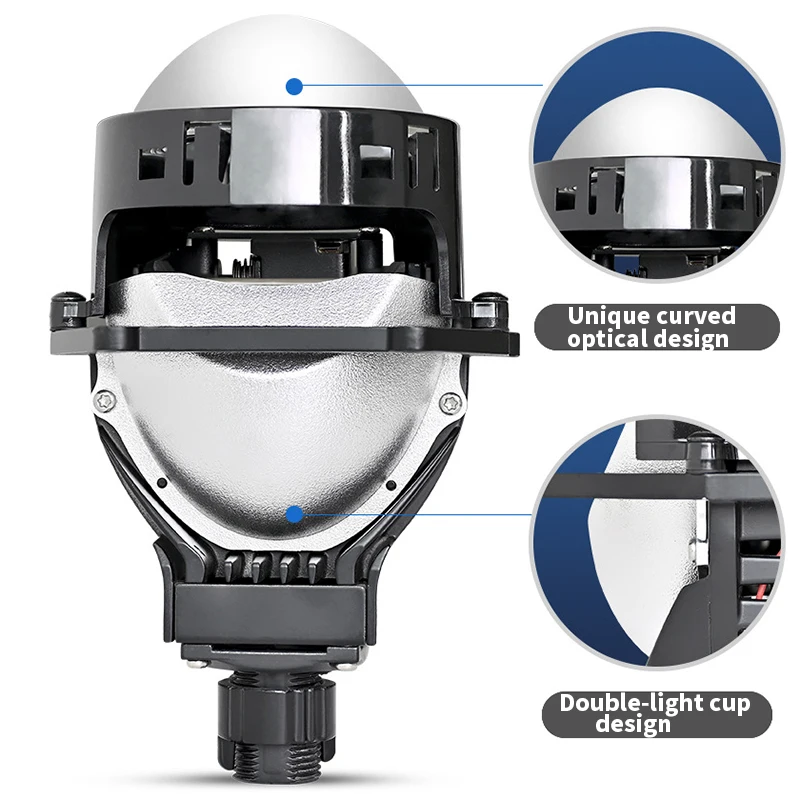 2 Buah Lensa Proyektor LED Bi  - Bi Led Projector Lens 3 Inch ulasan dan harga