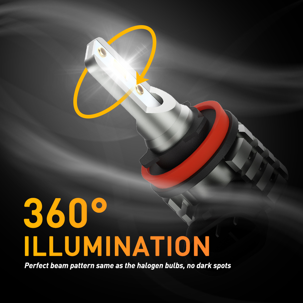 AUXITO 2 Buah L6 LED H8 H11 La - Led Fog Light H11 3000K Yellow ulasan dan harga