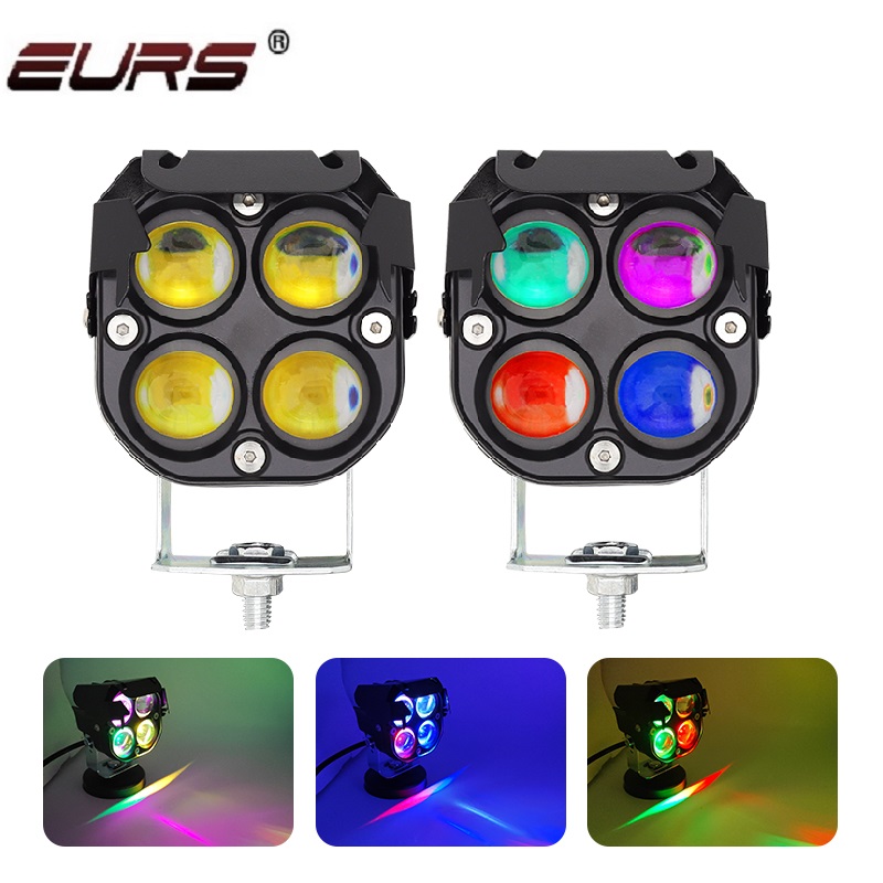2PCS Lampu Sorot LED RGB 3 Inc - Led Work Light Bar 12 Inch Offroad ulasan dan harga