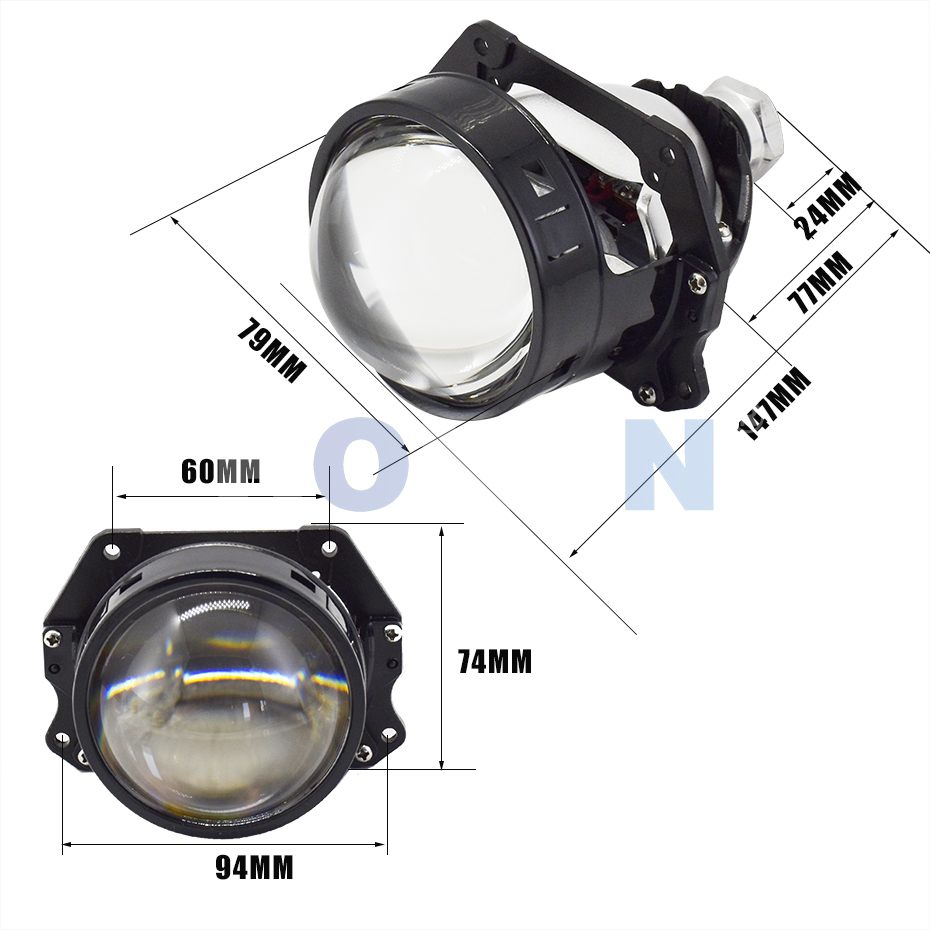 Ronan 40W 3 Inci Lensa Proyekt - Car Led Headlight 9005 9006 ulasan dan harga