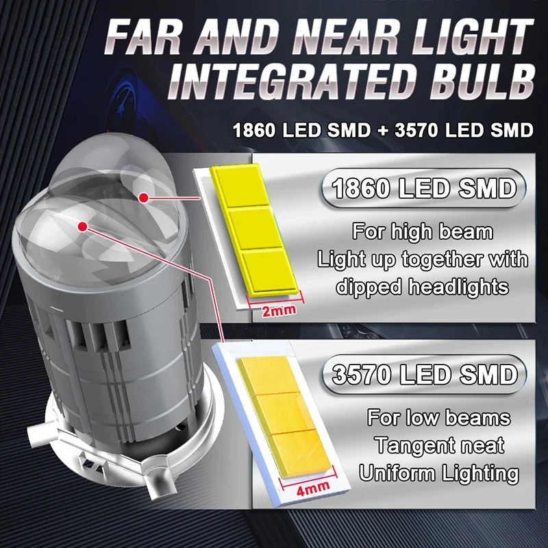 Lampu Proyektor LED Mini H4 Bi - Motorcycle Led Headlight Bulb H4 ulasan dan harga