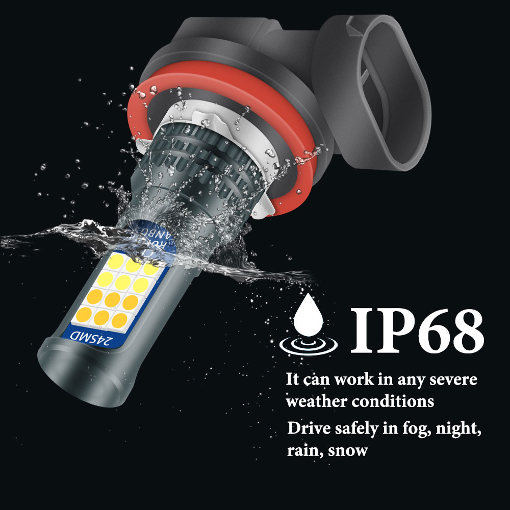2 buah lampu kabut Led warna D - Car Led Headlight 9005 9006 ulasan dan harga