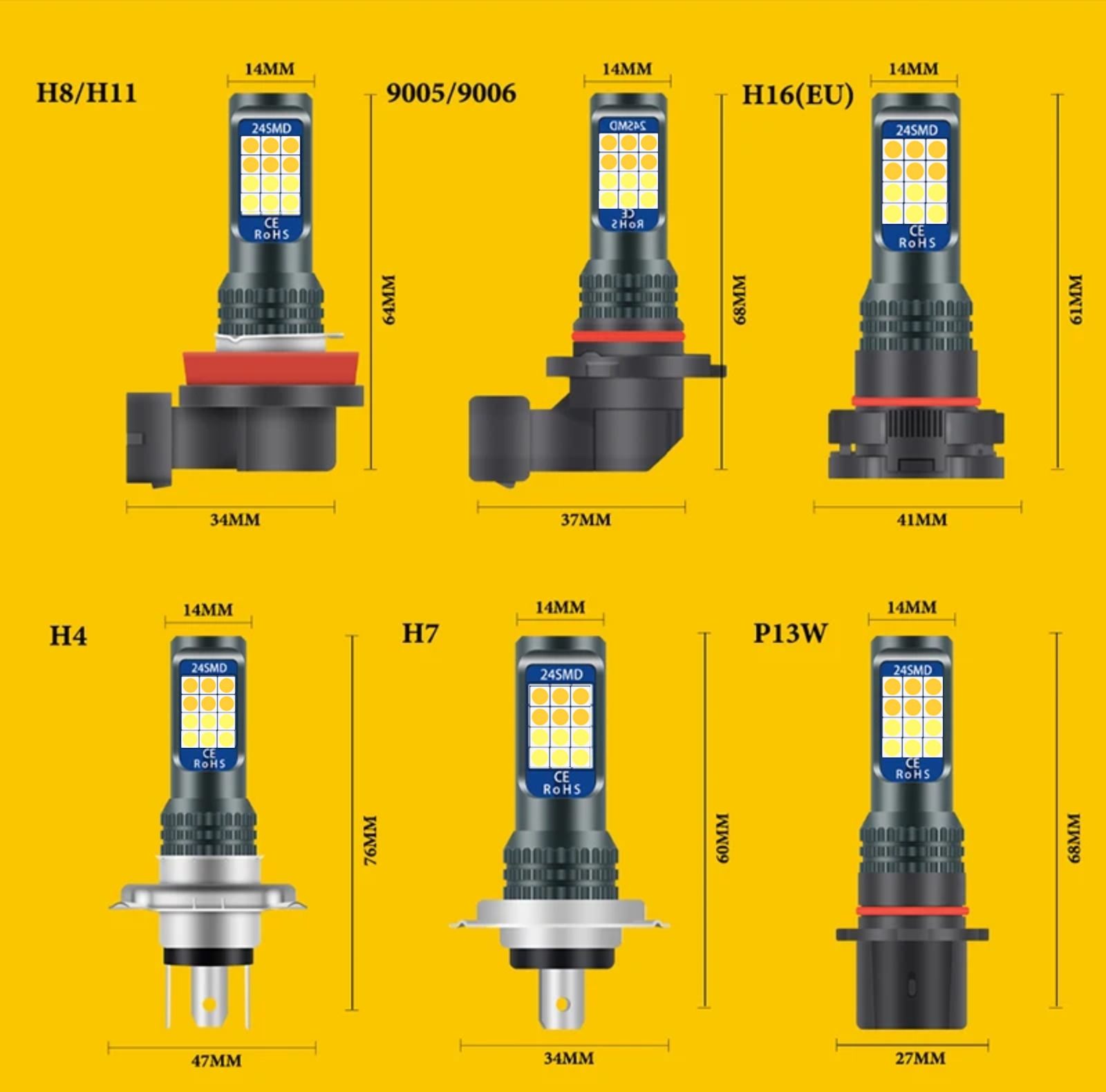 2 buah lampu kabut Led warna D - Car Led Headlight 9005 9006 ulasan dan harga