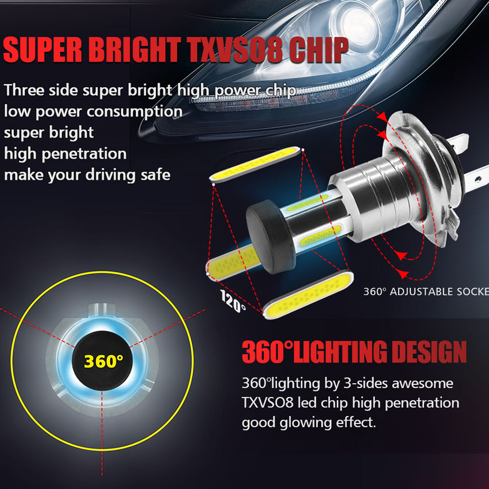 2 Buah Lampu Depan Mobil LED H - Car Led Bulb H1 H3 H8 H11 ulasan dan harga