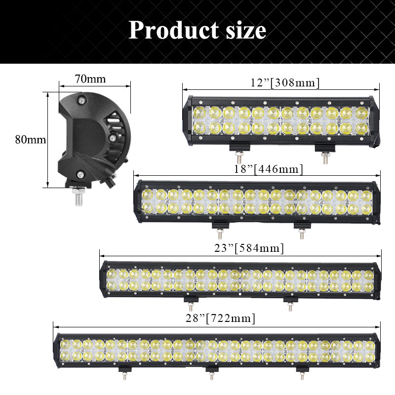 Lampu Kerja LED 7D Lurus Putih - Led Work Light Bar 12 Inch Offroad ulasan dan harga