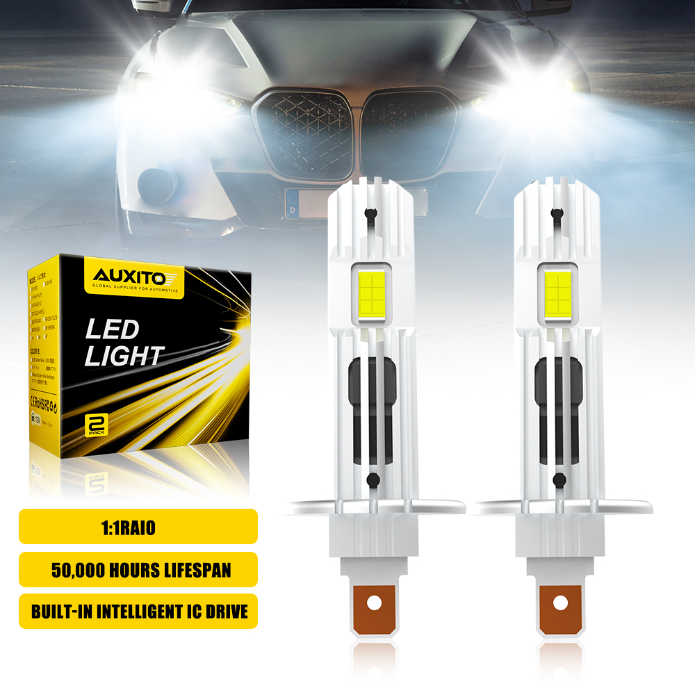 AUXITO 2Pcs 12000LM H1 LED Can - Led Headlight 6500K White 12000Lm ulasan dan harga
