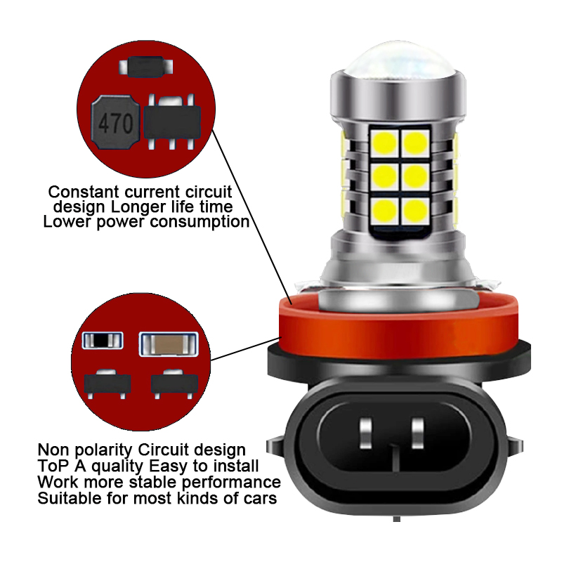 2 Buah Lampu Kabut LED H8 H11  - Led Fog Light H11 3000K Yellow ulasan dan harga